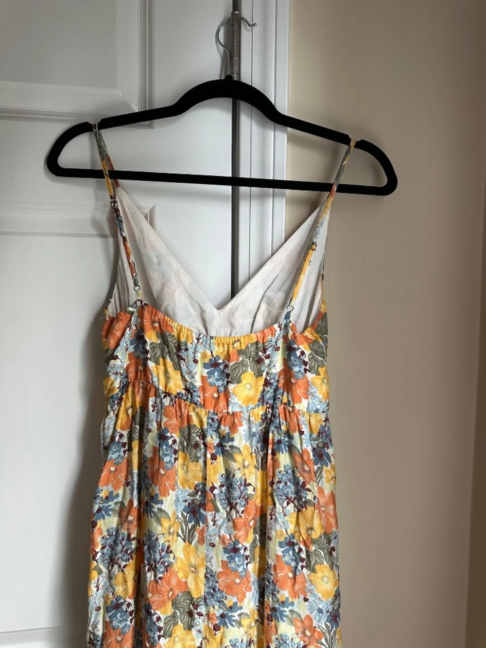Francesca’s Orange Floral Dress – Size S